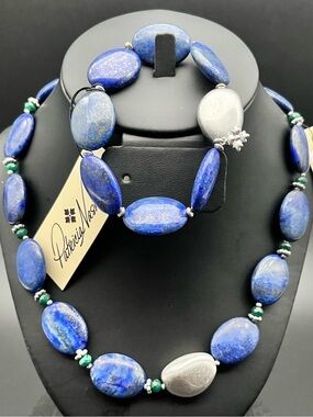 PATRICIA NASH Eclectic beaded necklace + matching bracelet